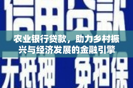 南安农业银行贷款，助力乡村振兴与经济发展的金融引擎