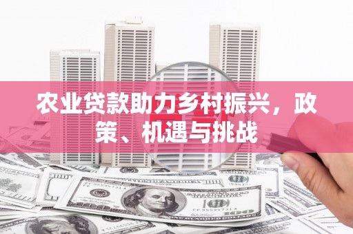 韩城农业贷款助力乡村振兴，政策、机遇与挑战