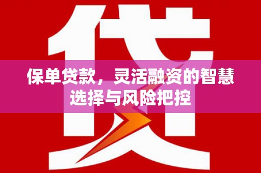 慈溪保单贷款，灵活融资的智慧选择与风险把控