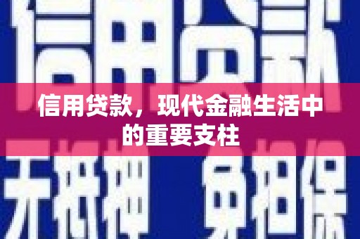 临漳信用贷款，现代金融生活中的重要支柱