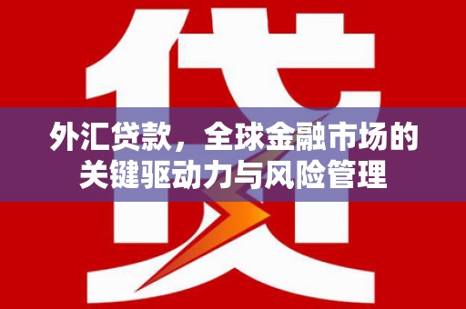 合阳外汇贷款，全球金融市场的关键驱动力与风险管理