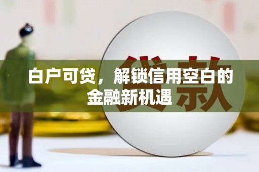 武邑白户可贷，解锁信用空白的金融新机遇