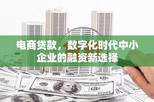 佳冬电商贷款，数字化时代中小企业的融资新选择