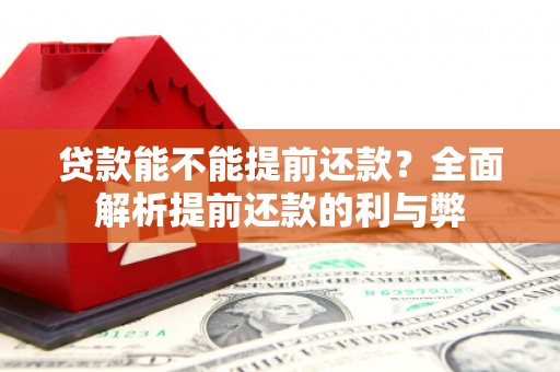 威宁贷款能不能提前还款？全面解析提前还款的利与弊