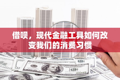 凉城借呗，现代金融工具如何改变我们的消费习惯