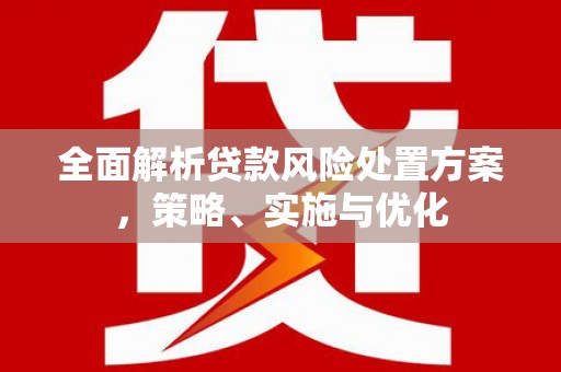 昌吉全面解析贷款风险处置方案，策略、实施与优化
