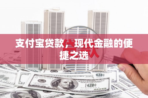 南港支付宝贷款，现代金融的便捷之选