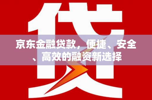 灌阳京东金融贷款，便捷、安全、高效的融资新选择